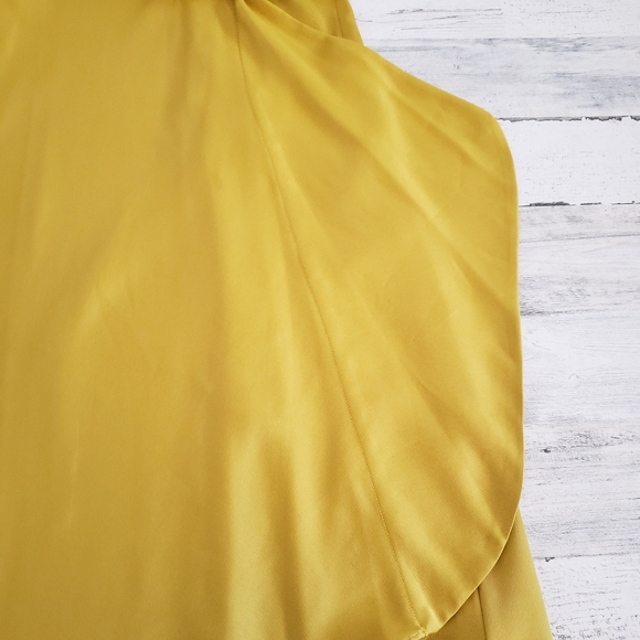 Just Taylor Alston Dress Midi Satin Chartreuse Formal Size 4 - Picture 3 of 11